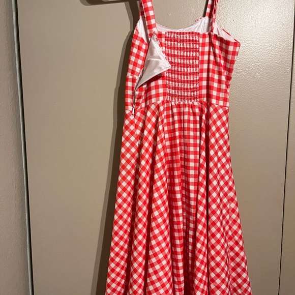 Red and White Gingham Dress - Picture 2 of 4